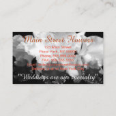 Cattleya Orchid White en Red Flowers Visitekaartje (Achterkant)