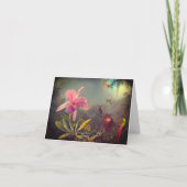 Cattleya Orchidee en Drie Kolibries Heade (Achterkant)