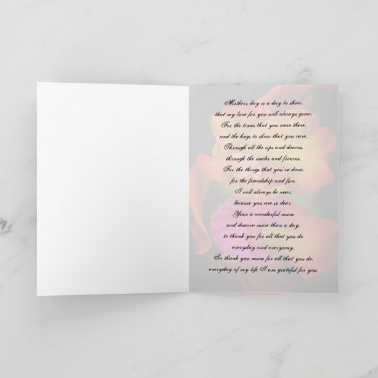 Cattleya Orchidee Portret Moederdag Kaart (Binnen)