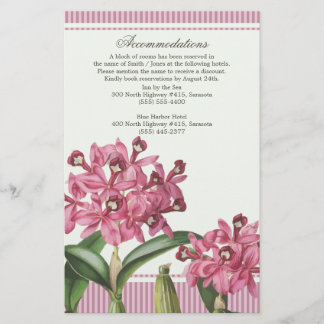 Cattleya Pink Orchid Wedding Directions