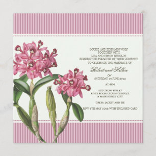 Cattleya Pink Orchid Wedding Uitnodiging