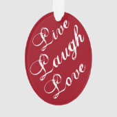 "Catto" Ornament met "Live Laugh Love" op rug (achterkant)