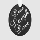 "Catto" Ornament met "Live Laugh Love" van n back (achterkant)