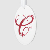 "Catto" Ornament met "Live Laugh Love" van n back (voorkant)