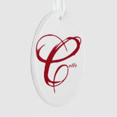 "Catto" Ornament met rode achterkant (voorkant)