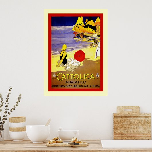 Cattolica Adriatico ~  Italiaans reizen Poster (Keuken)
