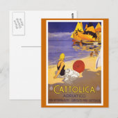 "Cattolica"  Italiaans reisposter Briefkaart (Voorkant / Achterkant)