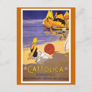 "Cattolica"  Italiaans reisposter Briefkaart