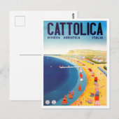 Cattolica Italy vintage reisje Briefkaart (Voorkant / Achterkant)