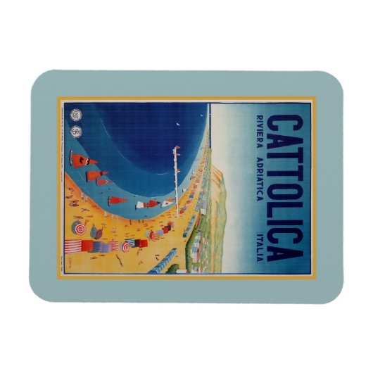 Cattolica strand Italiaans reizen adverteren Magneet (Horizontaal)