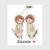 Catty Cherries Sticker (Vel)