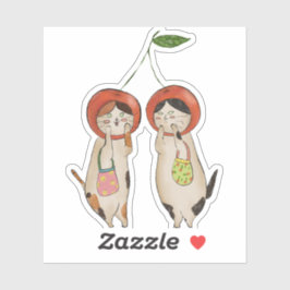 Catty Cherries Sticker