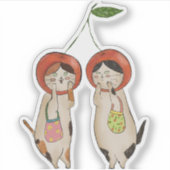 Catty Cherries Sticker (Voorkant)