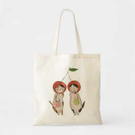 Catty Cherries Tote Bag