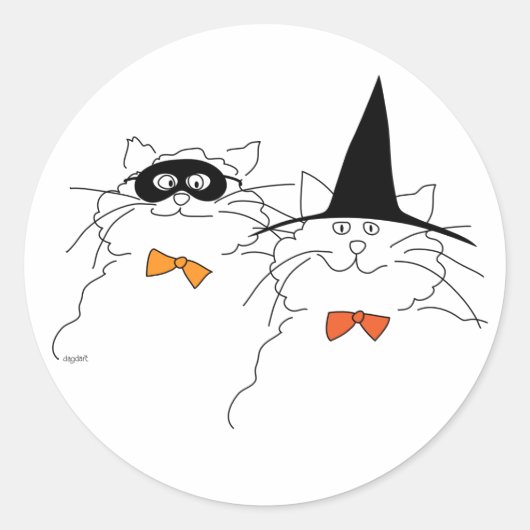 Catty Halloween Sticker (Voorkant)