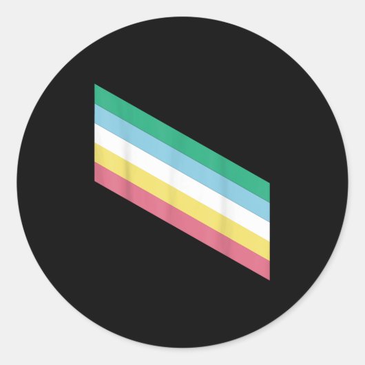 Catumet LGBTQ Pride Disability Pride Flag - Uniad Ronde Sticker (Voorkant)
