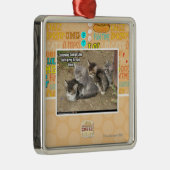 Caturday Conga Line Metalen Ornament (Rechts)