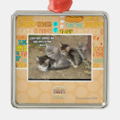 Caturday Conga Line Metalen Ornament (Voorkant)