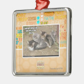 Caturday Conga Line Metalen Ornament (Links)