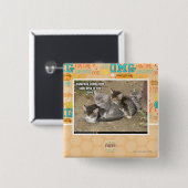 Caturday Conga Line Vierkante Button 5,1 Cm (Voorkant /achterkant)