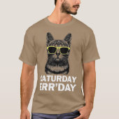 Caturday Errday met zonnebril Grafisch T-shirt (Voorkant)