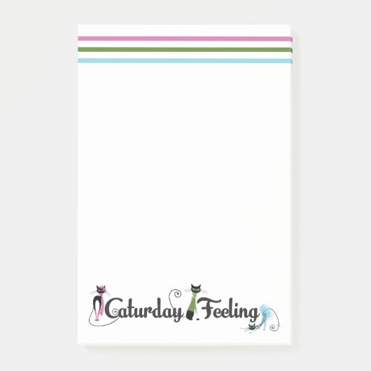 Caturday kattenliefhebbers post-it® notes (Voorkant)