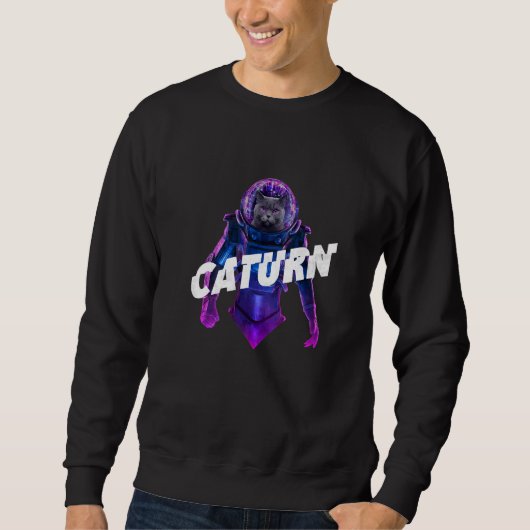 Caturn Ruimtekat Astronaut Trui (Voorkant)