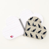 Catusliefhebber Geschenk Waterverf Zwarte Kat Notitieboek (Binnen)