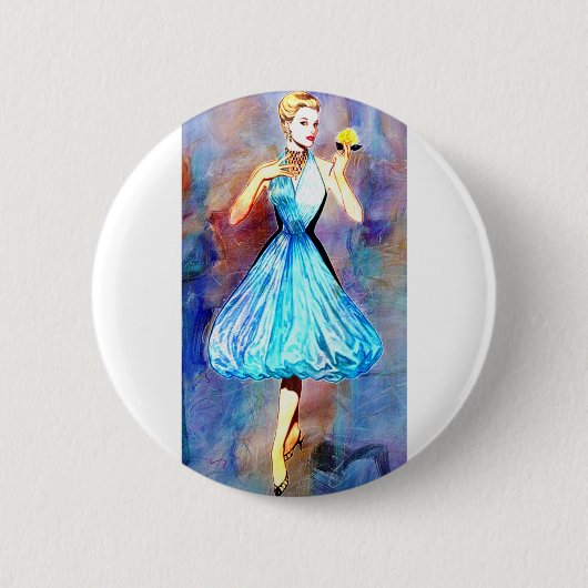 CATWALK CIRCA 1950 RONDE BUTTON 5,7 CM (Voorkant)