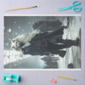 Catwalk Mode Show Zwart pak Decoupage Tissuepapier (Craft)