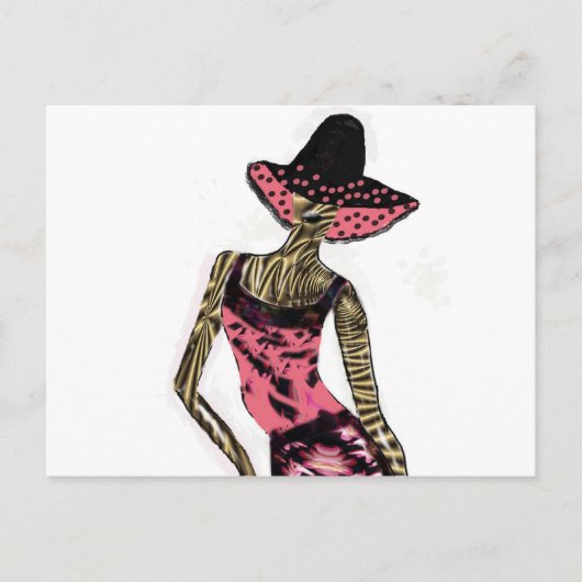 "Catwalk Model"* Briefkaart (Voorkant)