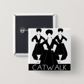 Catwalk Vierkante Button 5,1 Cm (Voorkant /achterkant)
