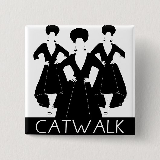 Catwalk Vierkante Button 5,1 Cm (Voorkant)
