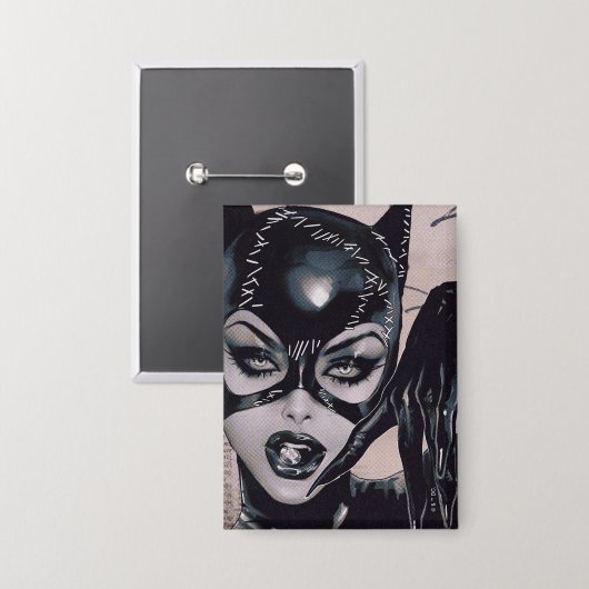 Catwoman #50 Sozomaika Cover Illustration Button (Voorkant / Achterkant)