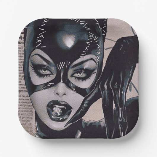 Catwoman #50 Sozomaika Cover Illustration Papieren Bordje (Voorkant)