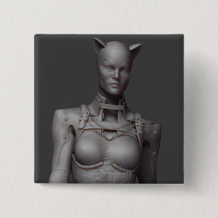 Catwoman Alternate Vierkante Button 5,1 Cm