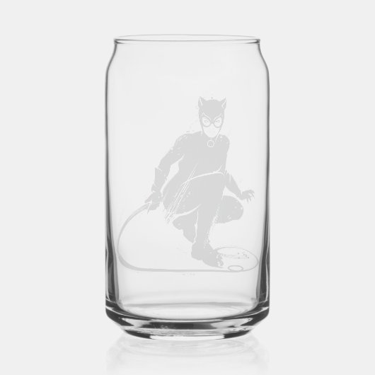 Catwoman Ink Brush Pose Blikvorm Glas (Achterkant)