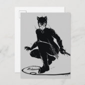 Catwoman Ink Brush Pose Briefkaart (Voorkant / Achterkant)