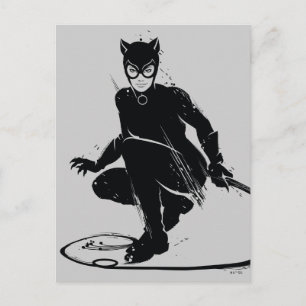Catwoman Ink Brush Pose Briefkaart
