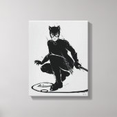 Catwoman Ink Brush Pose Canvas Afdruk (Voorkant)