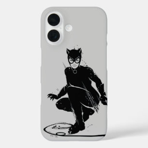 Catwoman Ink Brush Pose iPhone 16 Hoesje