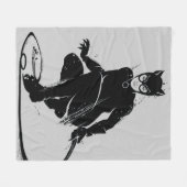 Catwoman Ink Brush Pose Fleece Deken (Voorkant (Horizontaal))