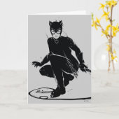 Catwoman Ink Brush Pose Kaart (Gele Bloem)