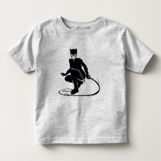 Catwoman Ink Brush Pose Kinder Shirts (Voorkant)