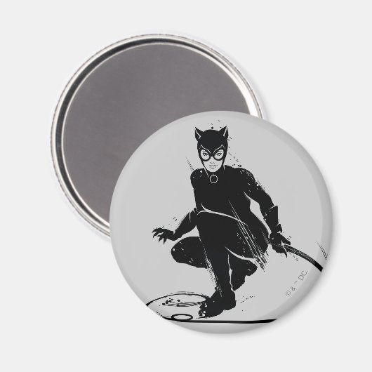 Catwoman Ink Brush Pose Magneet (Voorkant / Achterkant)