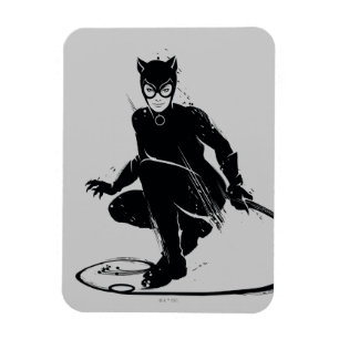 Catwoman Ink Brush Pose Magneet