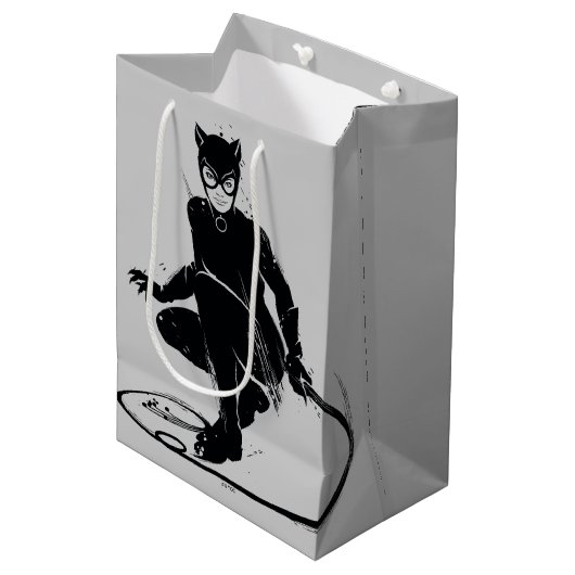 Catwoman Ink Brush Pose Medium Cadeauzakje (Voorkant Gekanteld)