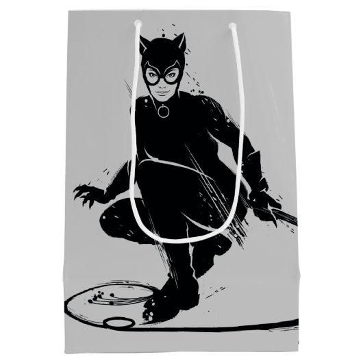 Catwoman Ink Brush Pose Medium Cadeauzakje (Achterkant)