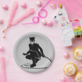 Catwoman Ink Brush Pose Papieren Bordje (Feest)