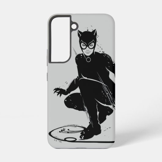 Catwoman Ink Brush Pose Samsung Galaxy Hoesje (Achterkant)